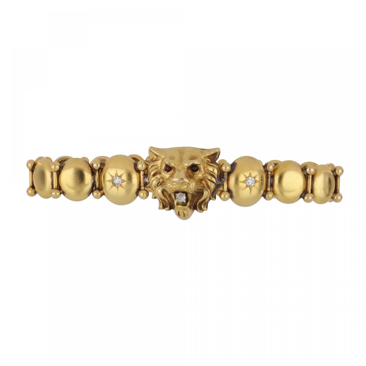 5 Line Rudraksha Cool Design Gold Plated Lion Face Bracelet With Diamonds -  Style A085, Rudraksh Bracelet, रुद्राक्ष ब्रेसलेट - Soni Fashion, Rajkot |  ID: 24683724133